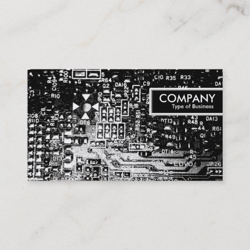 Customizable Edge Tag - Circuitry Business Card Templates