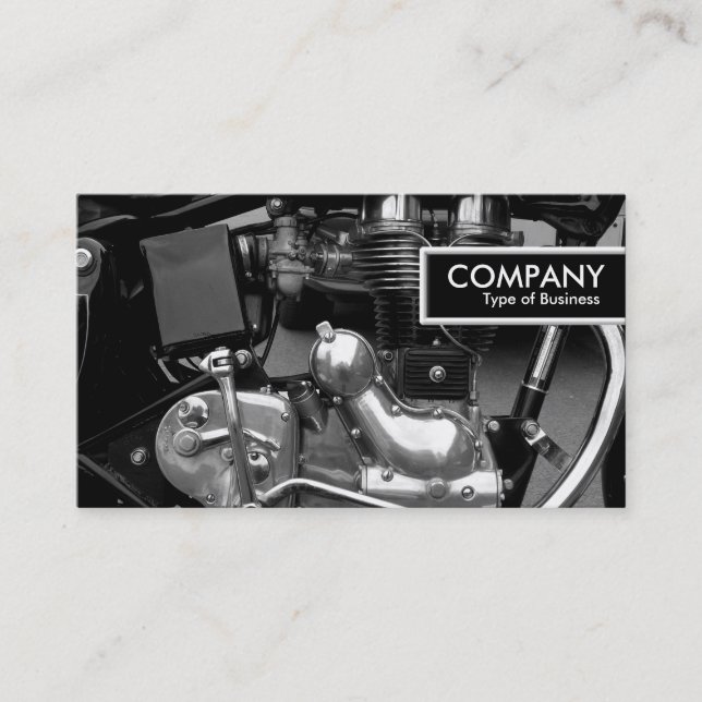 Edge Tag - Classic Motorbike Engine (Front)