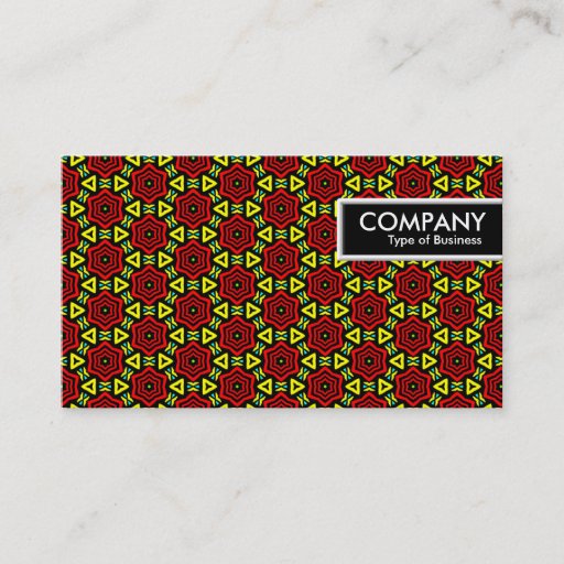 Customizable Edge Tag - Red Star Geometric Business Cards
