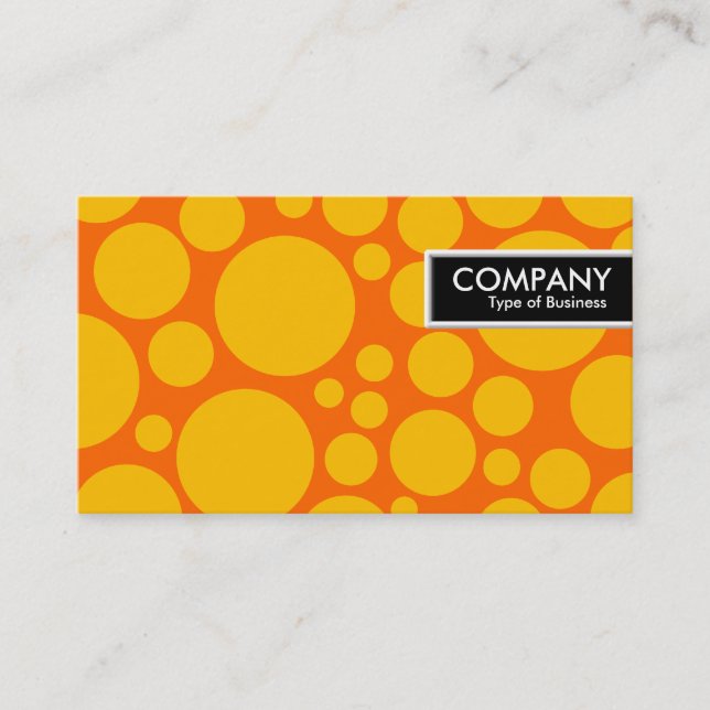Edge Tag - Spotty - Amber on Orange (Front)