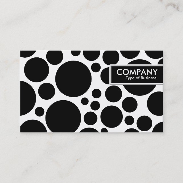 Edge Tag - Spotty - Black on White (Front)