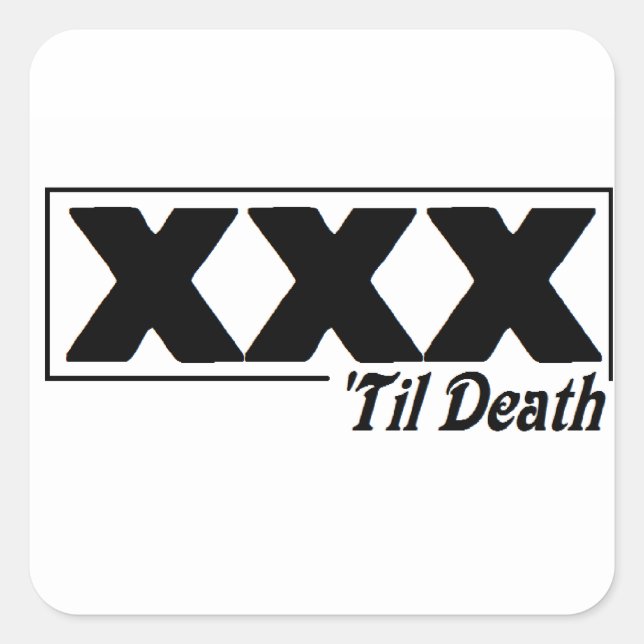 EDGE TIL DEATH - Square sticker. Square Sticker (Front)