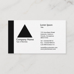Edge Triangle - Black Business Card