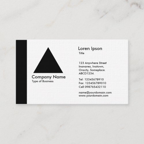 Edge Triangle - Black Business Card Template