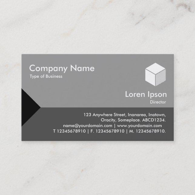 Edge Triangle II - Shades of Gray Business Card (Front)