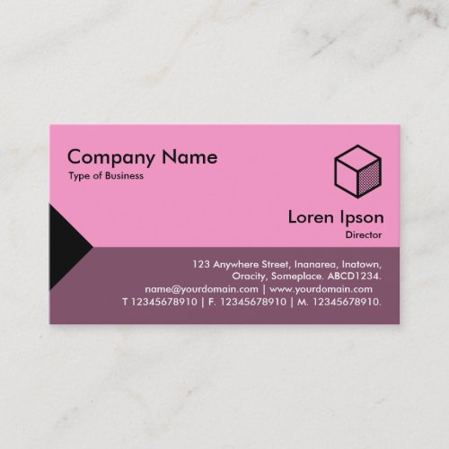 Edge Triangle II _ Shades of Pink Business Card