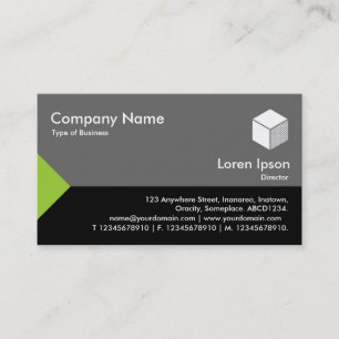 Edge Triangle III - Martian Green, Black with Gray Business Card