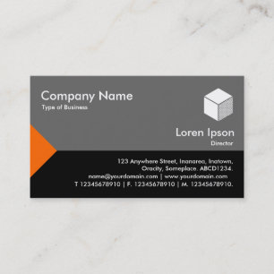 Edge Triangle III - Orange, Black with Gray Business Card