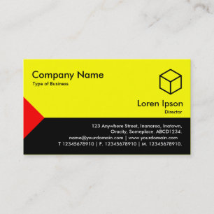 Edge Triangle III - Red, Black with Yellow Business Card