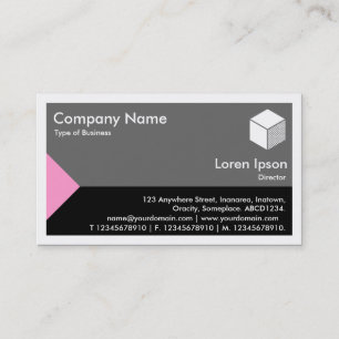 Edge Triangle - Pink, Black & Gray Business Card