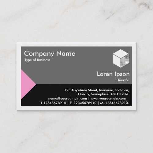 Edge Triangle _ Pink Black  Gray Business Card