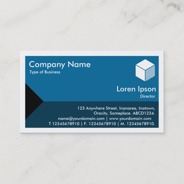 Edge Triangle - Shades of Desert Blue Business Card (Front)