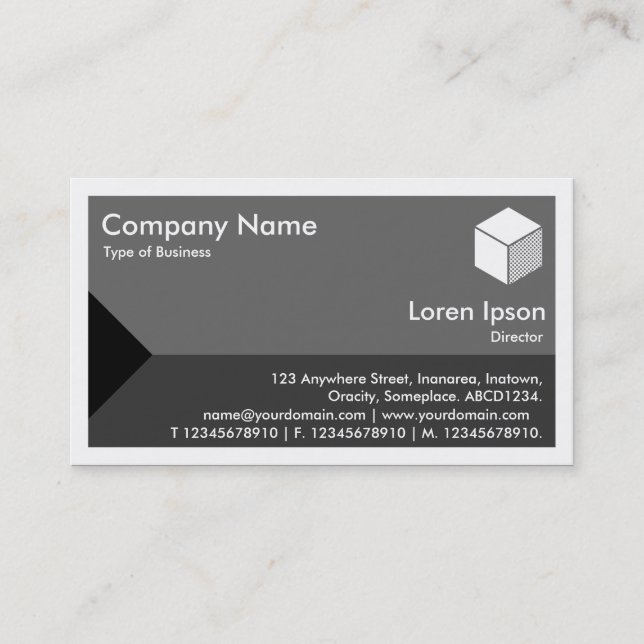 Edge Triangle - Shades of Gray Business Card (Front)