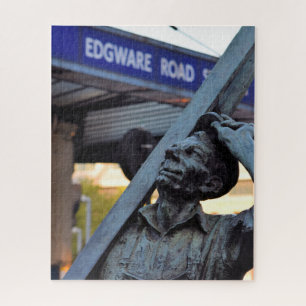 Edgeware Road Station Statue - 16x20 - 520 pcs. Jigsaw Puzzle