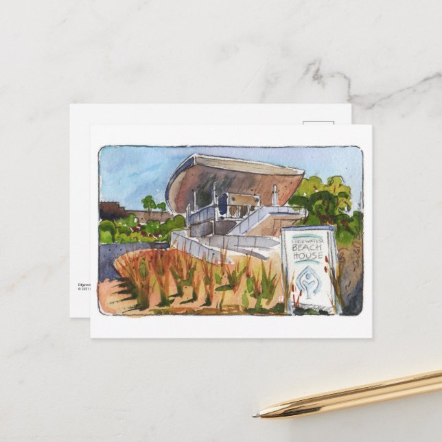 Edgewater Beach House Postcard (Front/Back In Situ)
