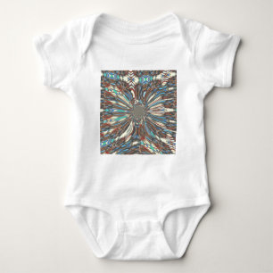 Edgy African Urban Pop Art Abstract Optical Design Baby Bodysuit