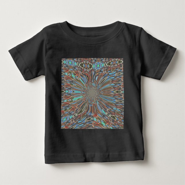 Edgy African Urban Pop Art Abstract Optical Design Baby T-Shirt (Front)