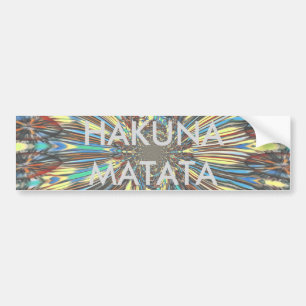 Edgy African Urban Pop Art Abstract Optical Design Bumper Sticker