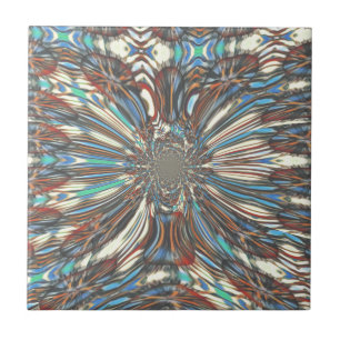 Edgy African Urban Pop Art Abstract Optical Design Ceramic Tile
