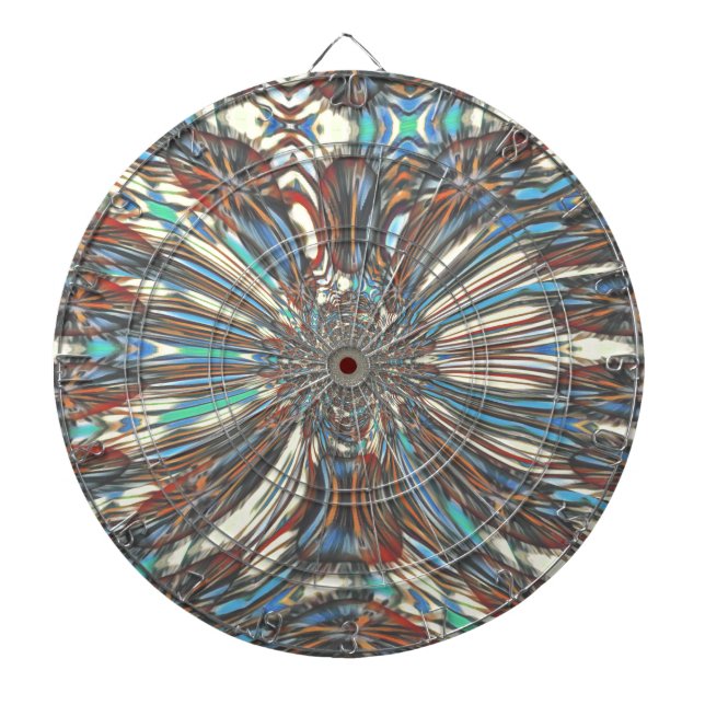 Edgy African Urban Pop Art Abstract Optical Design Dartboard (Front)