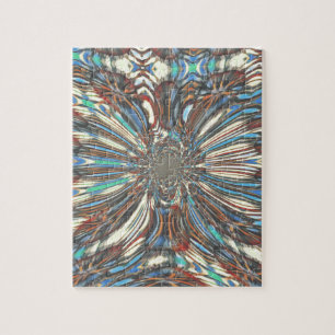 Edgy African Urban Pop Art Abstract Optical Design Jigsaw Puzzle