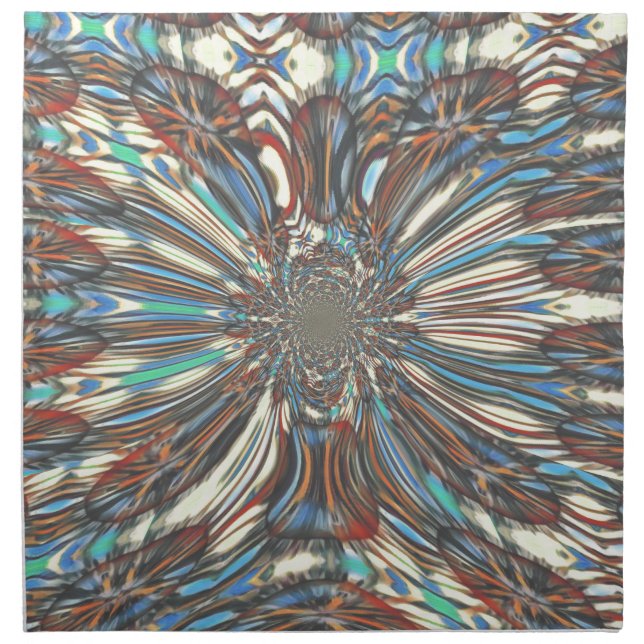 Edgy African Urban Pop Art Abstract Optical Design Napkin (Front)