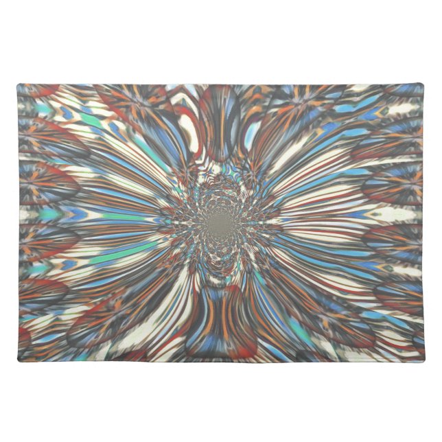 Edgy African Urban Pop Art Abstract Optical Design Placemat (Front)
