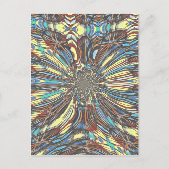 Edgy African Urban Pop Art Abstract Optical Design Postcard (Front)