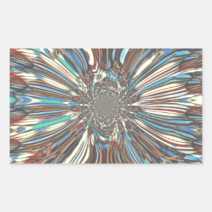 Edgy African Urban Pop Art Abstract Optical Design Rectangular Sticker