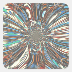 Edgy African Urban Pop Art Abstract Optical Design Square Sticker