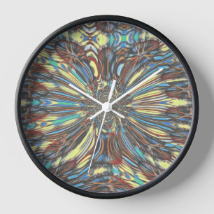 Edgy African Urban Pop Art Abstract Optical Design Wall Clock