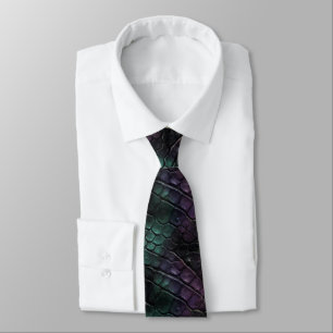 Edgy Anniversary Gift Ideas Crocodile Print Neck Tie