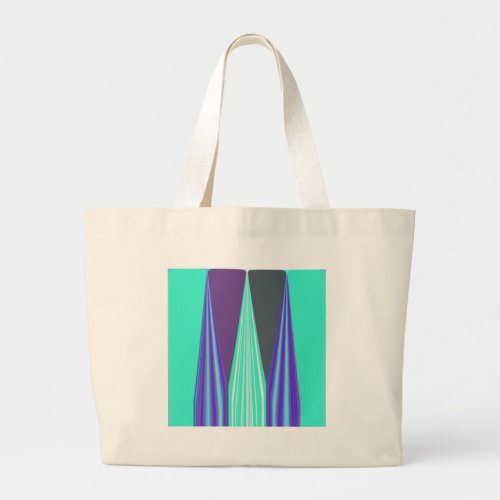 Edgy Blue art Large Tote Bag