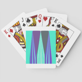 Edgy Blue Purple Cyan Chevron Art Print Poker Cards