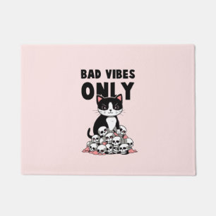 Edgy Cat- Bad Vibes Only Doormat
