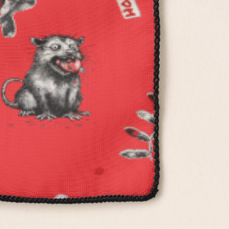 Edgy Christmas Trash Opossum Chewing Glass Bauble Scarf