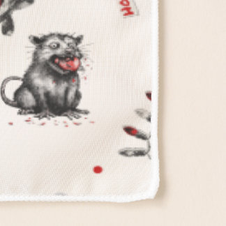 Edgy Christmas Trash Opossum Chewing Glass Bauble Scarf