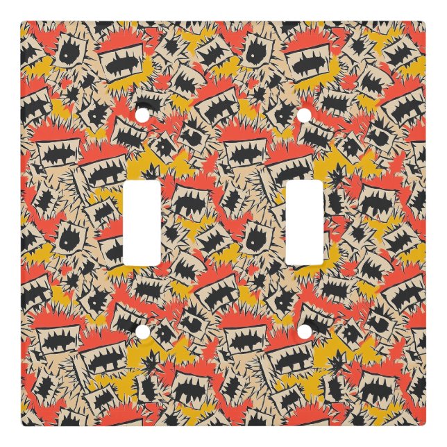 Edgy Comic Sharp Teeth Monster Light Switch Cover (Front)