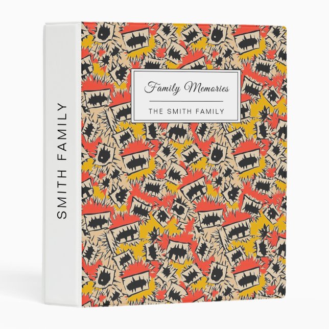 Edgy Comic Sharp Teeth Monster Mini Binder (Front/Spine)