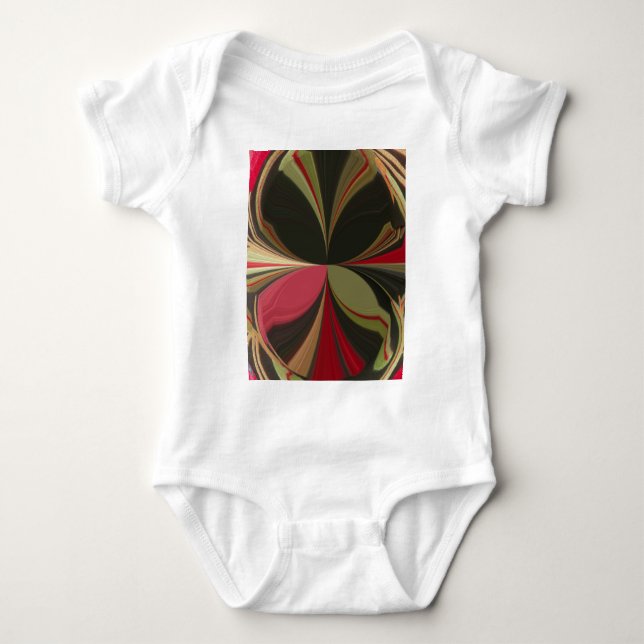 Edgy Earth Kaleidoscope Art Print Baby Bodysuit (Front)