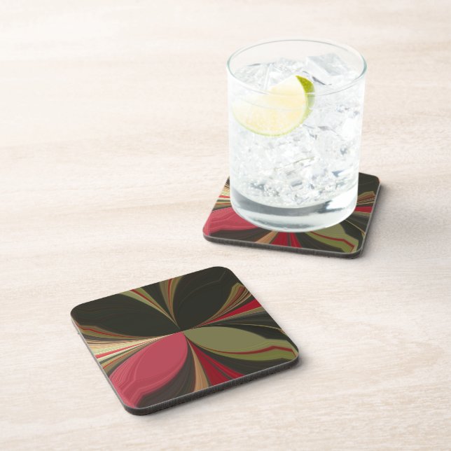 Edgy Earth Kaleidoscope Art Print Beverage Coaster (Right Side)