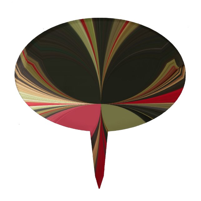 Edgy Earth Kaleidoscope Art Print Cake Topper (Front)