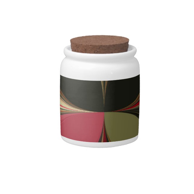 Edgy Earth Kaleidoscope Art Print Candy Jar (Front)