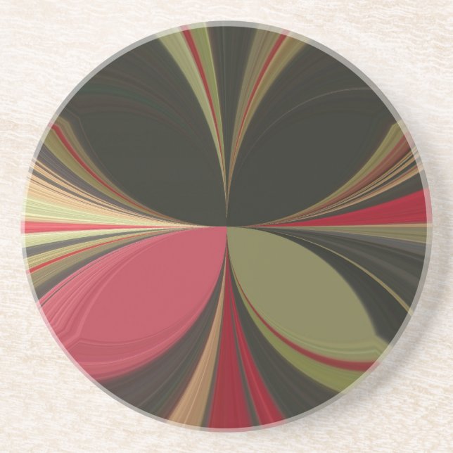 Edgy Earth Kaleidoscope Art Print Drink Coaster (Front)