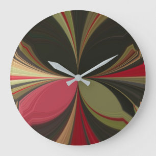 Edgy Earth Kaleidoscope Art Print Large Clock