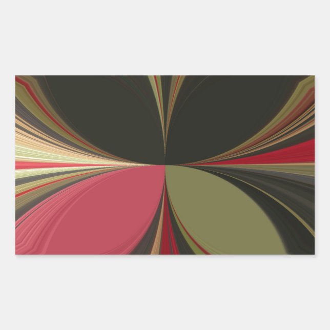 Edgy Earth Kaleidoscope Art Print Rectangular Sticker (Front)