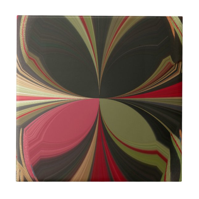 Edgy Earth Kaleidoscope Art Print Tile (Front)