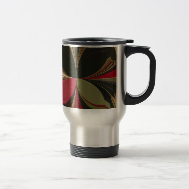 Edgy Earth Kaleidoscope Art Print Travel Mug (Right)