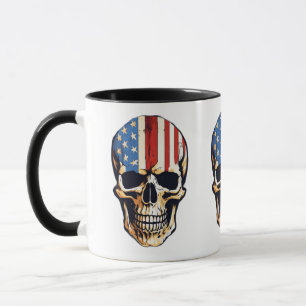 "Edgy Elegance: Skull Head Printed Mug for a Bold 