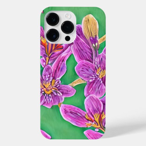Edgy floral art phone case stand out style iPhone 14 pro max case